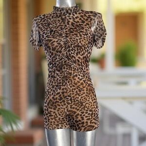 Blue Leopard - Print Women's Onesie shorts size S